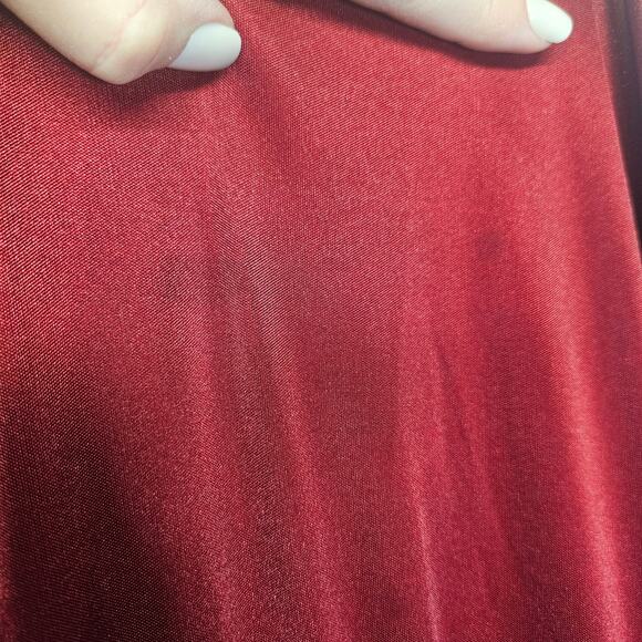 Altuzarra for Target Dress Maroon Red Satin Wrap Dress - Picture 10 of 11